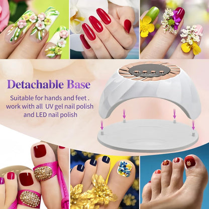 Lampe à Ongles UV LED 268W avec Capteur Automatique et 4 Minuteries – مصباح العناية بالأظافر